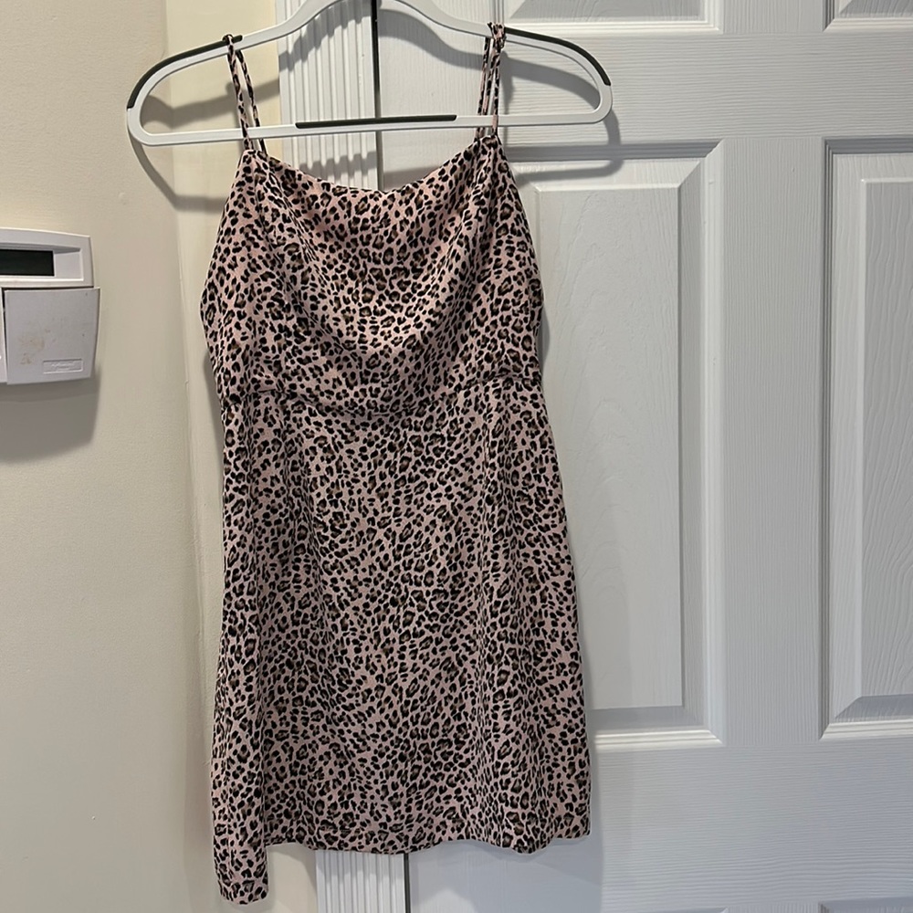 Pink Leopard Print Dress
